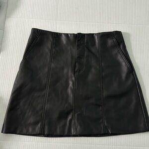 ZARA faux leather black mini skirt Size S